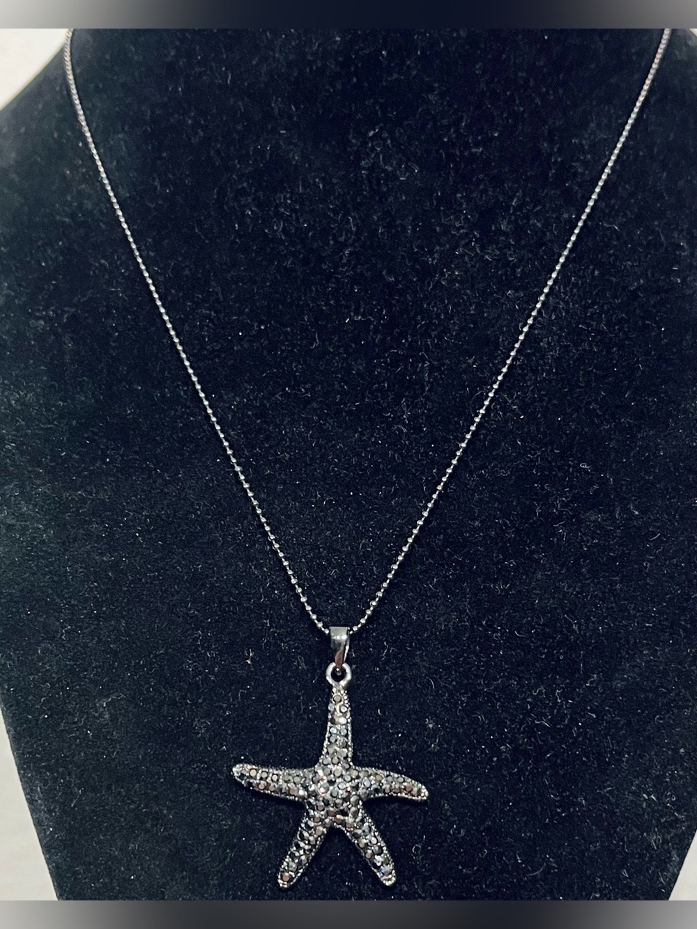 Lala Black Starfish Pendant Necklace